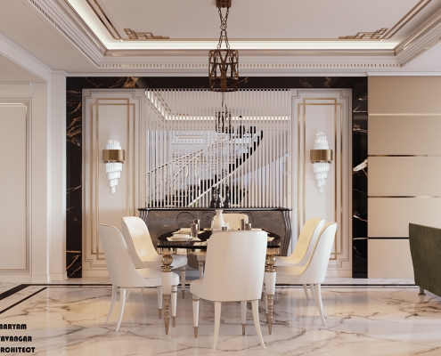 luxury-classic-interior-design-render-by-maryam-tavangar gerash project dining