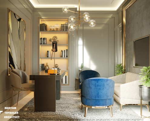 MaryamTavangar-3d-render luxury interior office design render 2